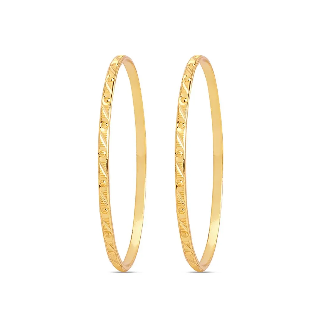 Golden Abstracts Gold Plated 925 Sterling Silver Bangles