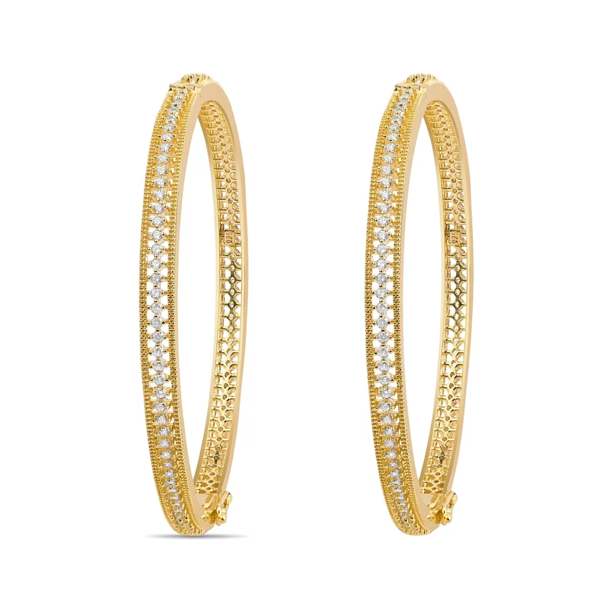 Golden Glow Gold Plated 925 Sterling Silver Bangles