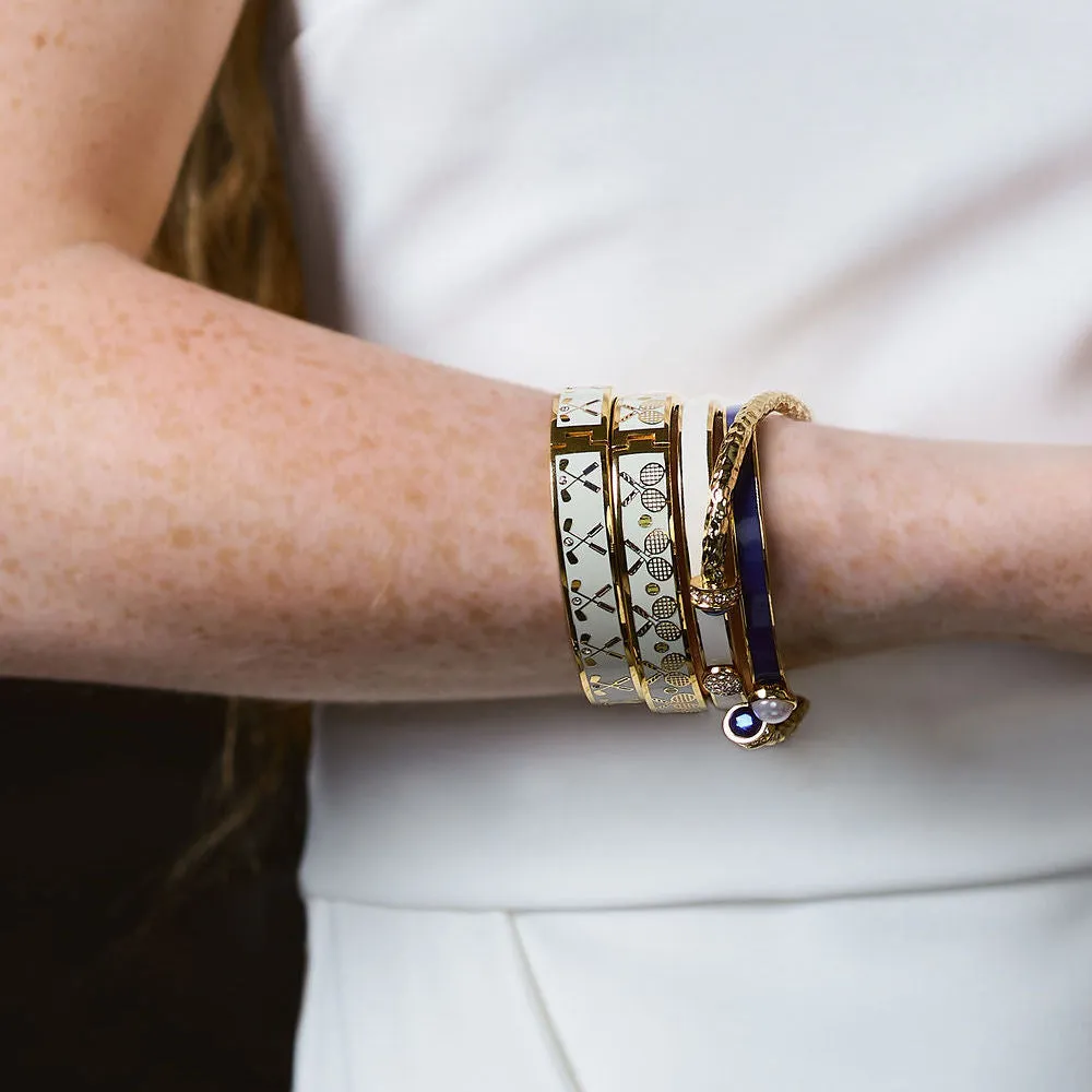 Golf Club Cream & Gold Bangle