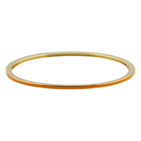 Half Enamel Half Diamond Slim Bangle