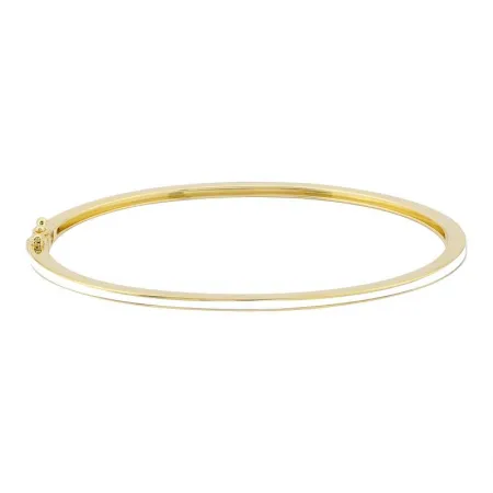 Half Enamel Half Diamond Slim Bangle