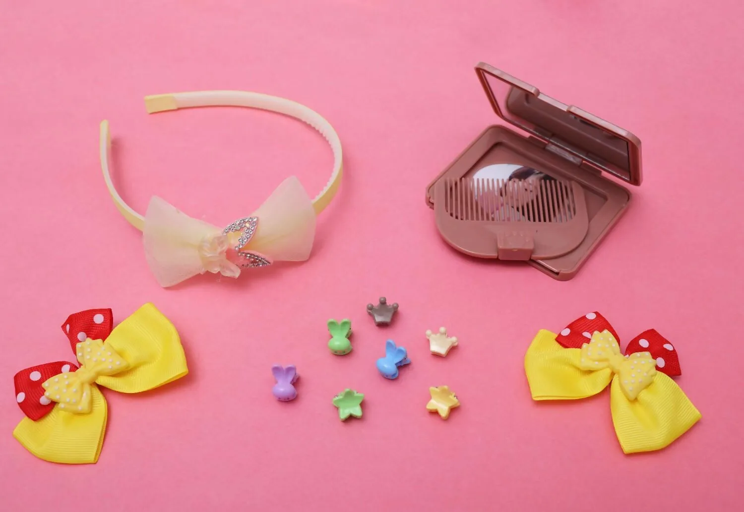 ilearnngrow Bow Hair Accessories Set - Yellow