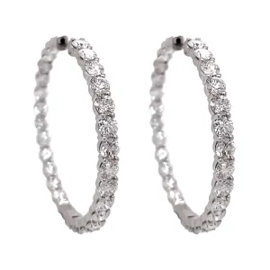 Inside Out Diamond Hoop Earrings