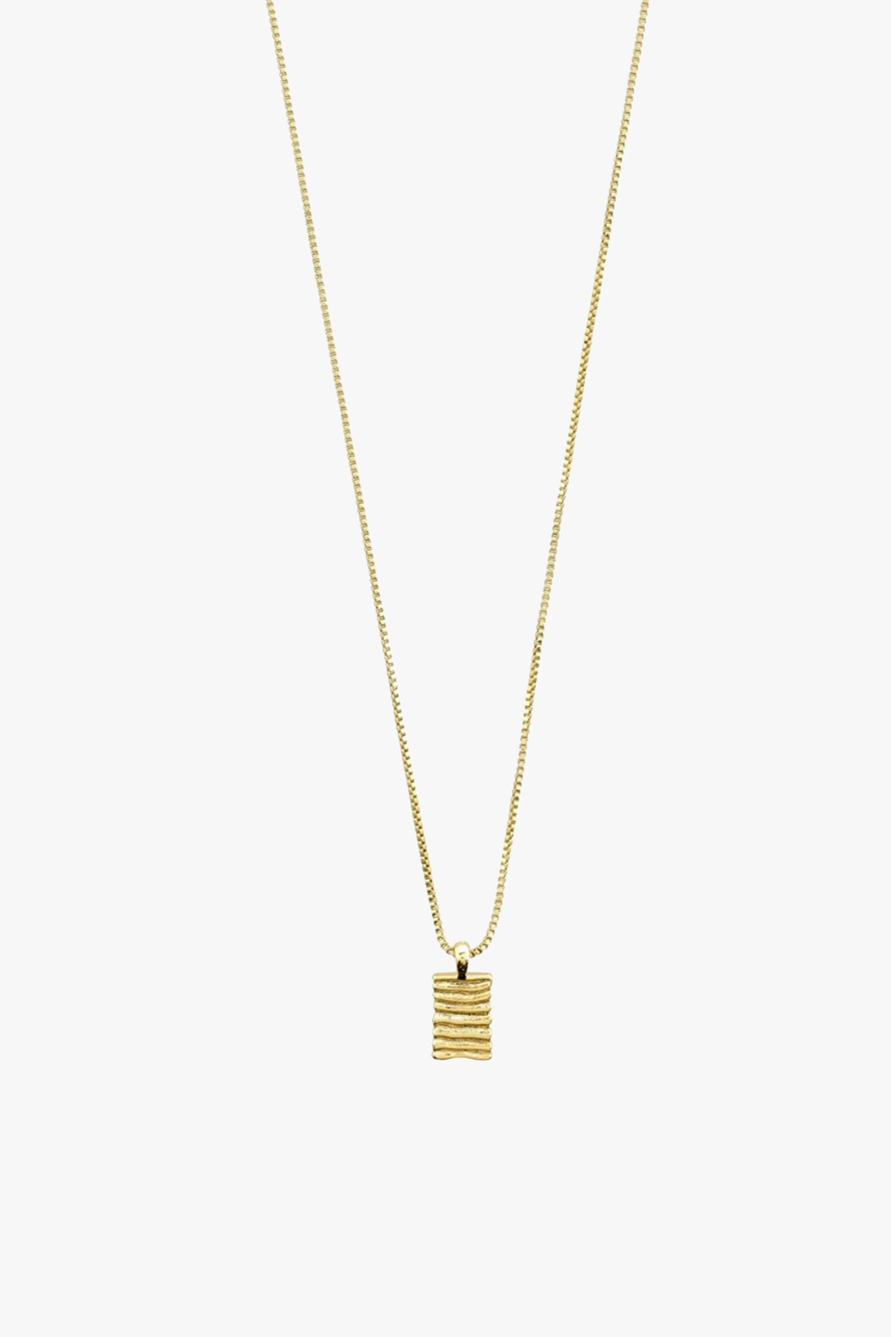 Jemma Gold Plated Textured Pendant EOL Necklace