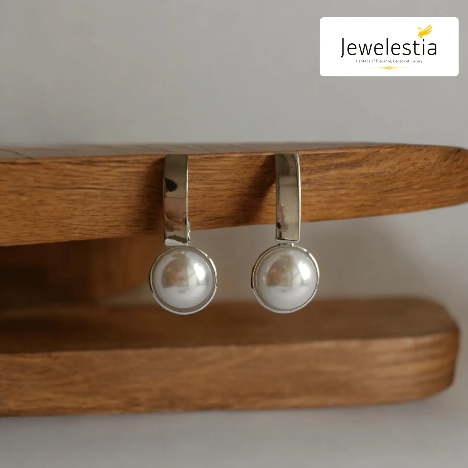 Jewelestia Classic Pearl Drop Earrings