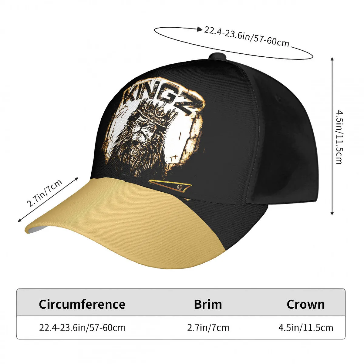 KINGZ 01-01 Designer Curved Brim Baseball Cap