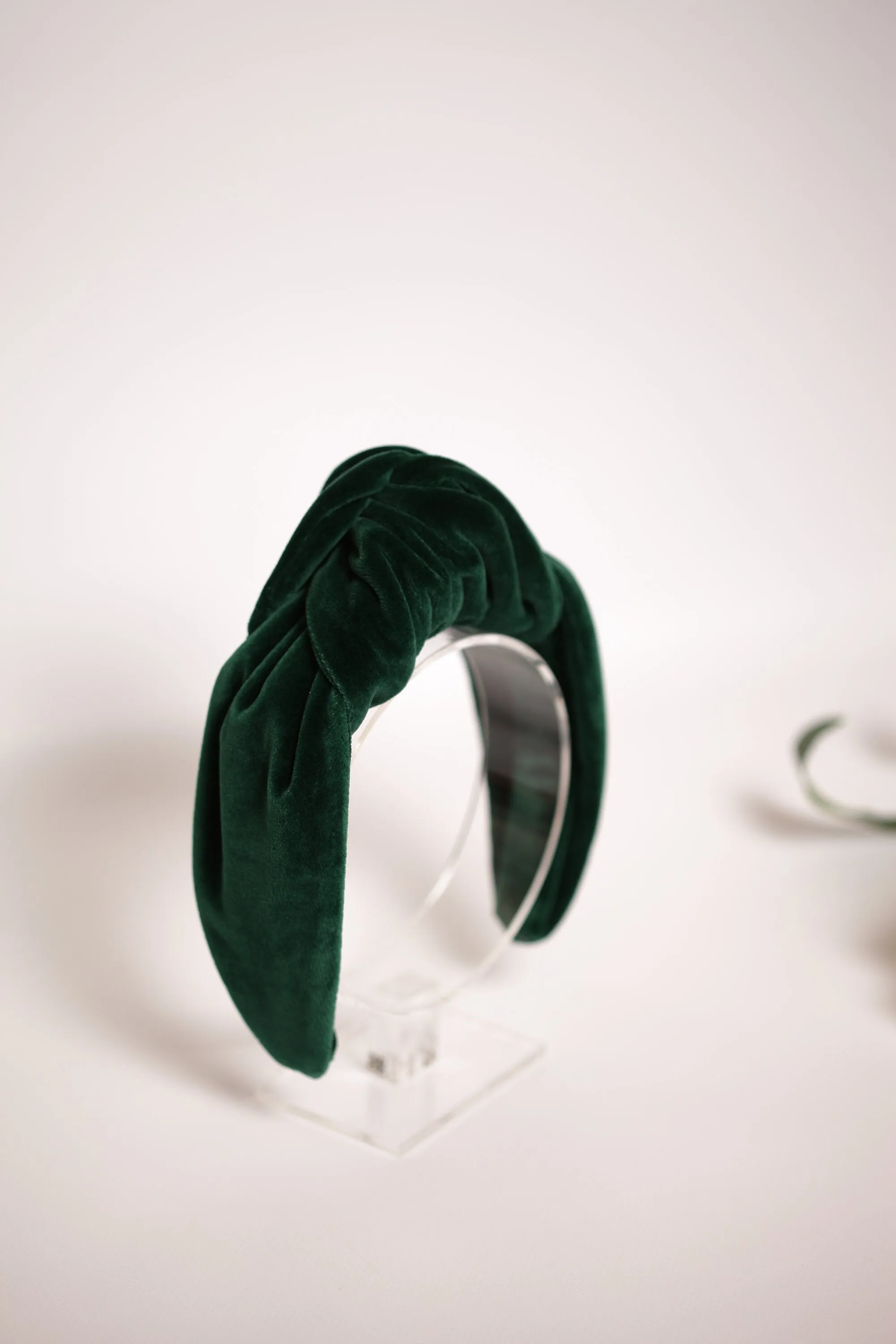 Large Top Knot Turban Headband Green Hair Bands Top Knot Headband Velvet Headbands for Women Female Knot Headband