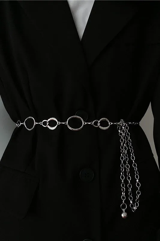 Metal Waist Chain Belt & Thin Belt for Skirt Suit Sweater Accessories