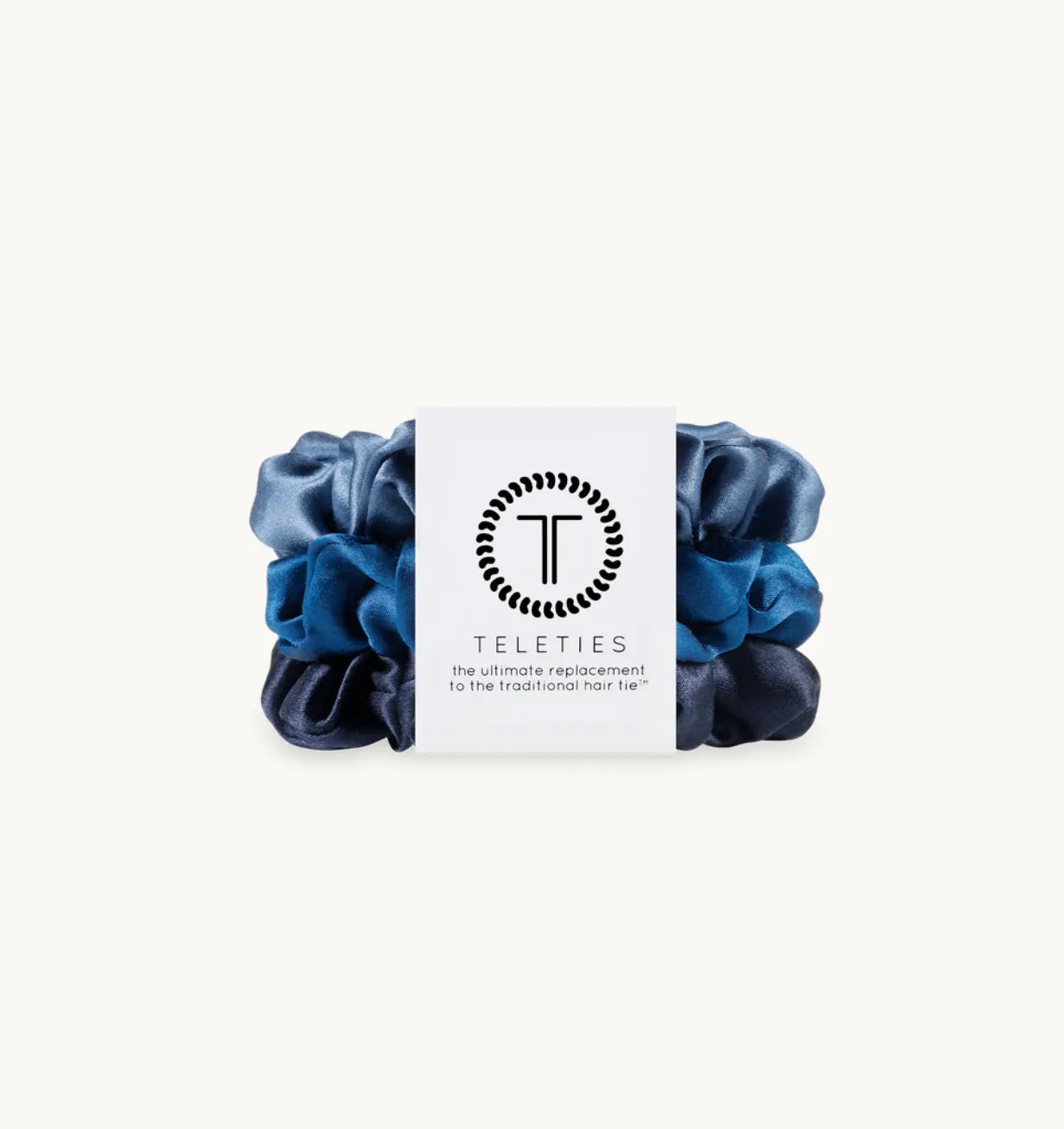 Midnight Rain Satin Scrunchie- Large