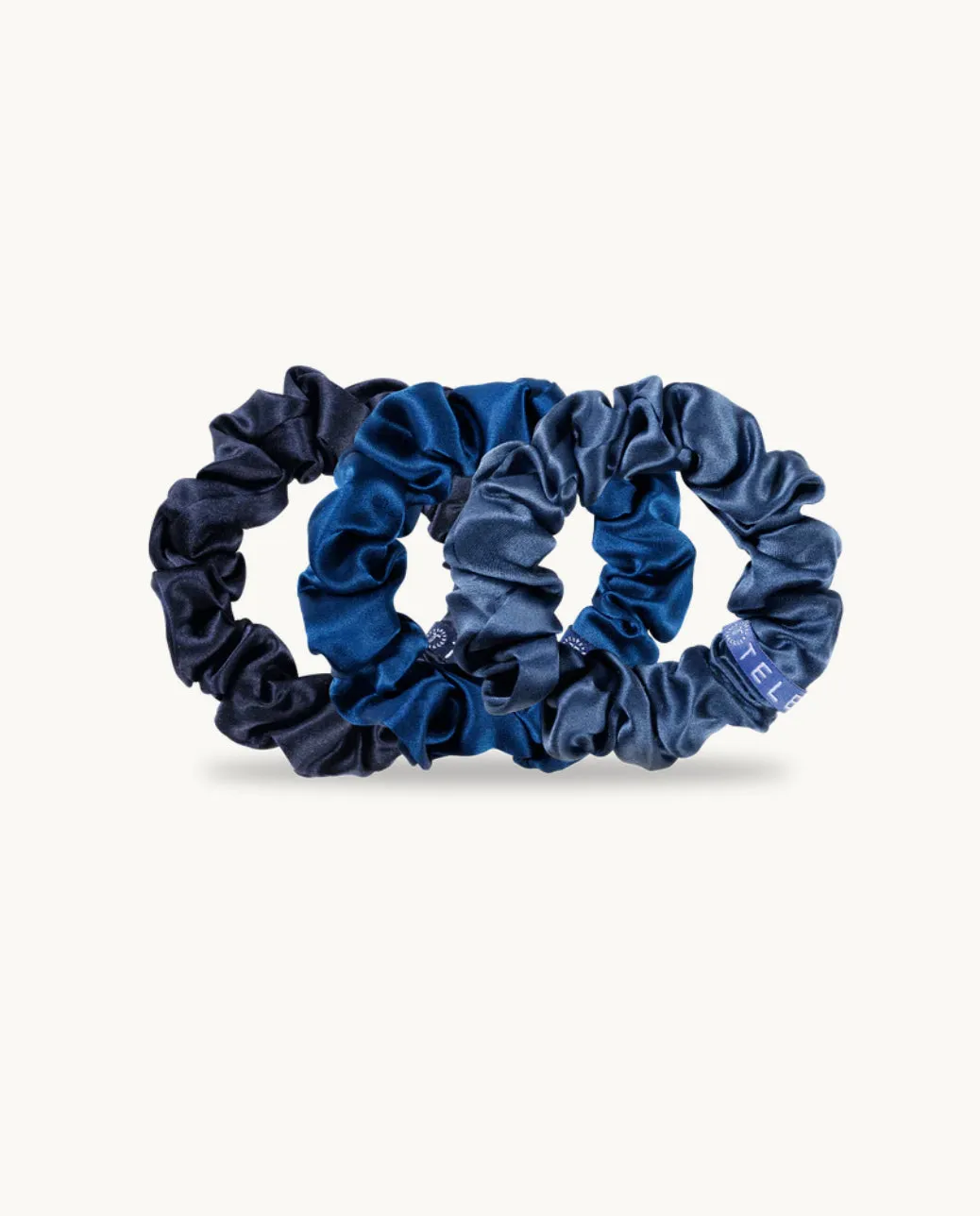 Midnight Rain Satin Scrunchie- Large