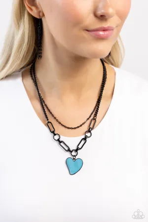 Necklaces Carefree Confidence - Blue VDAY V2427