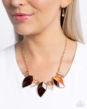 Necklaces Leafy Leader - Brown