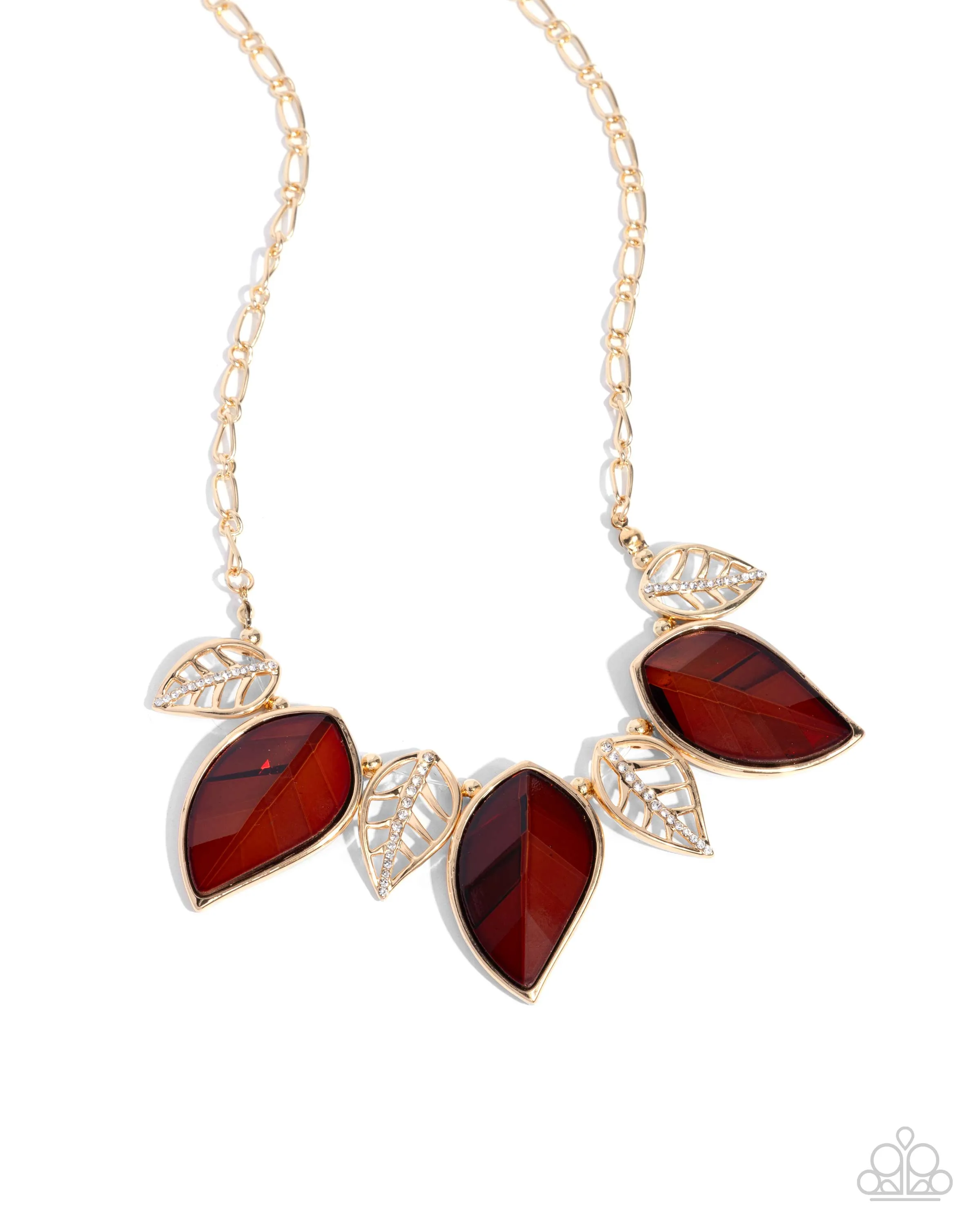 Necklaces Leafy Leader - Brown