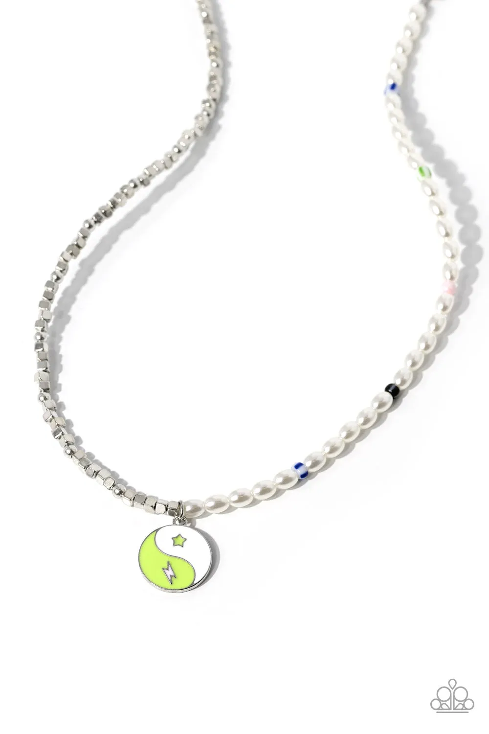 Necklaces Youthful Yin and Yang - Green N2119