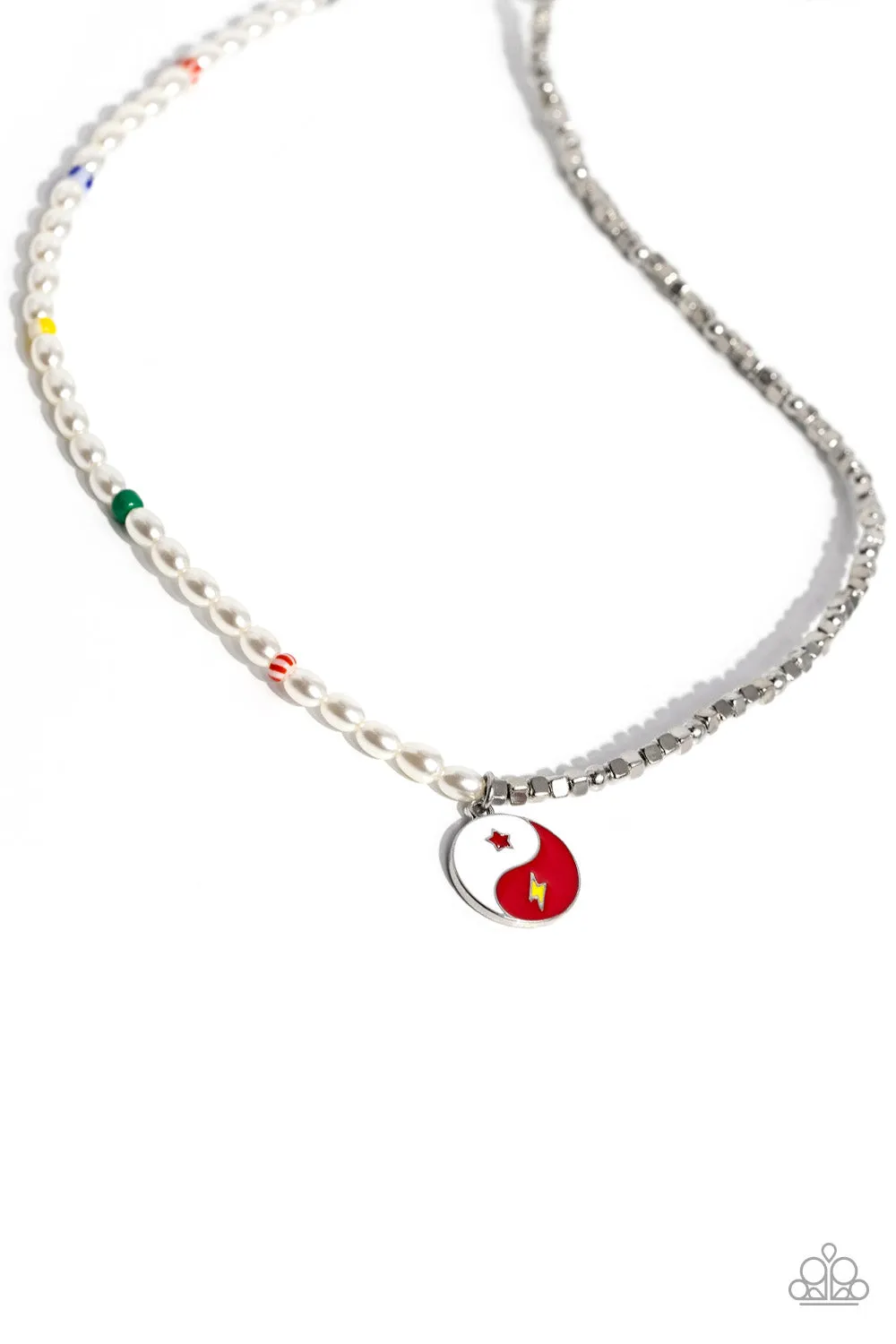 Necklaces Youthful Yin and Yang - Red N2119