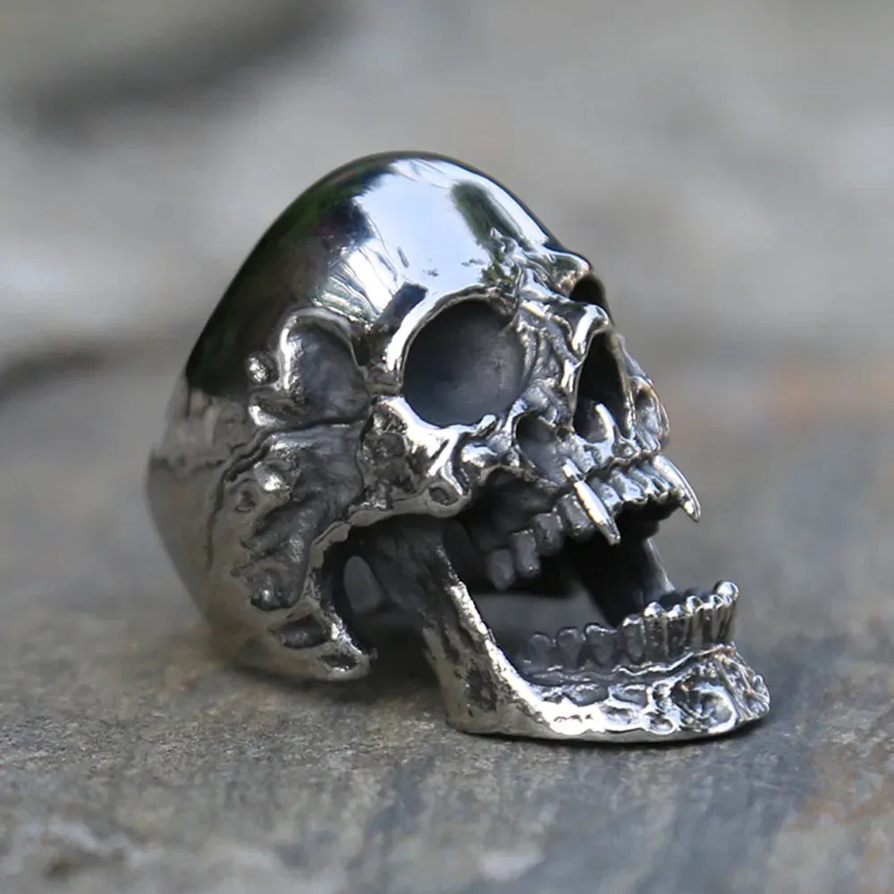 Never Fade Stainless Steel Skull Rings for Men Women Gothic Punk Ring Heavy Metal Motorcycle Biker Jewelry Size 7-15