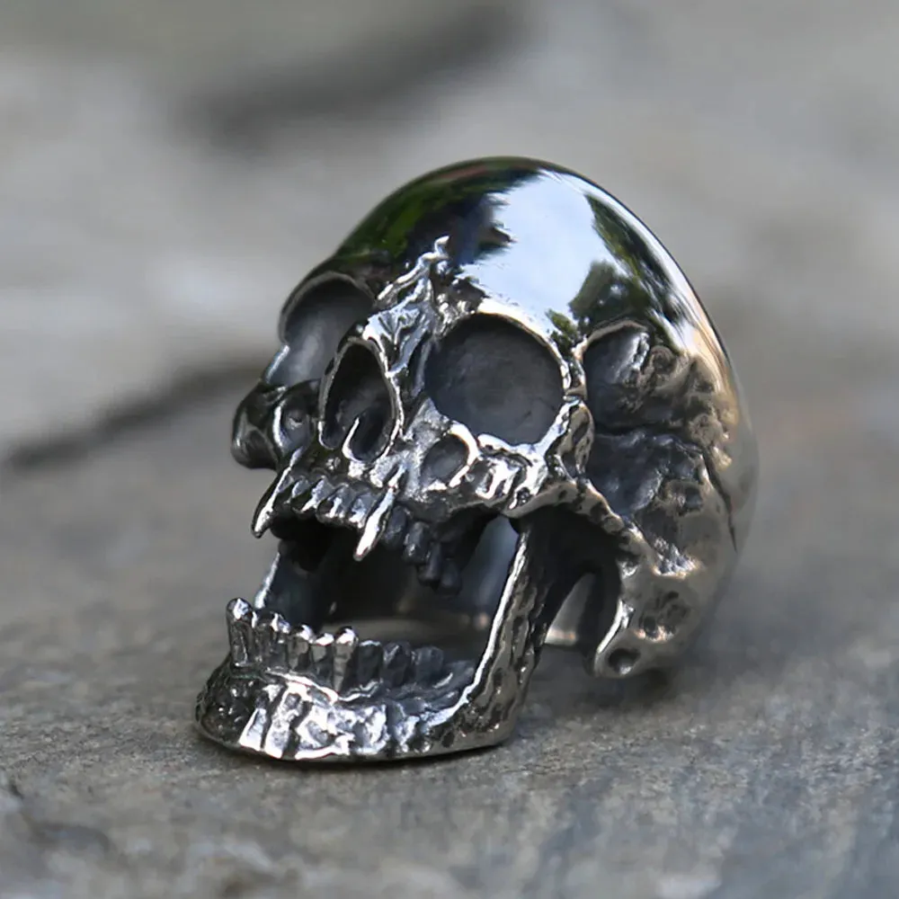 Never Fade Stainless Steel Skull Rings for Men Women Gothic Punk Ring Heavy Metal Motorcycle Biker Jewelry Size 7-15