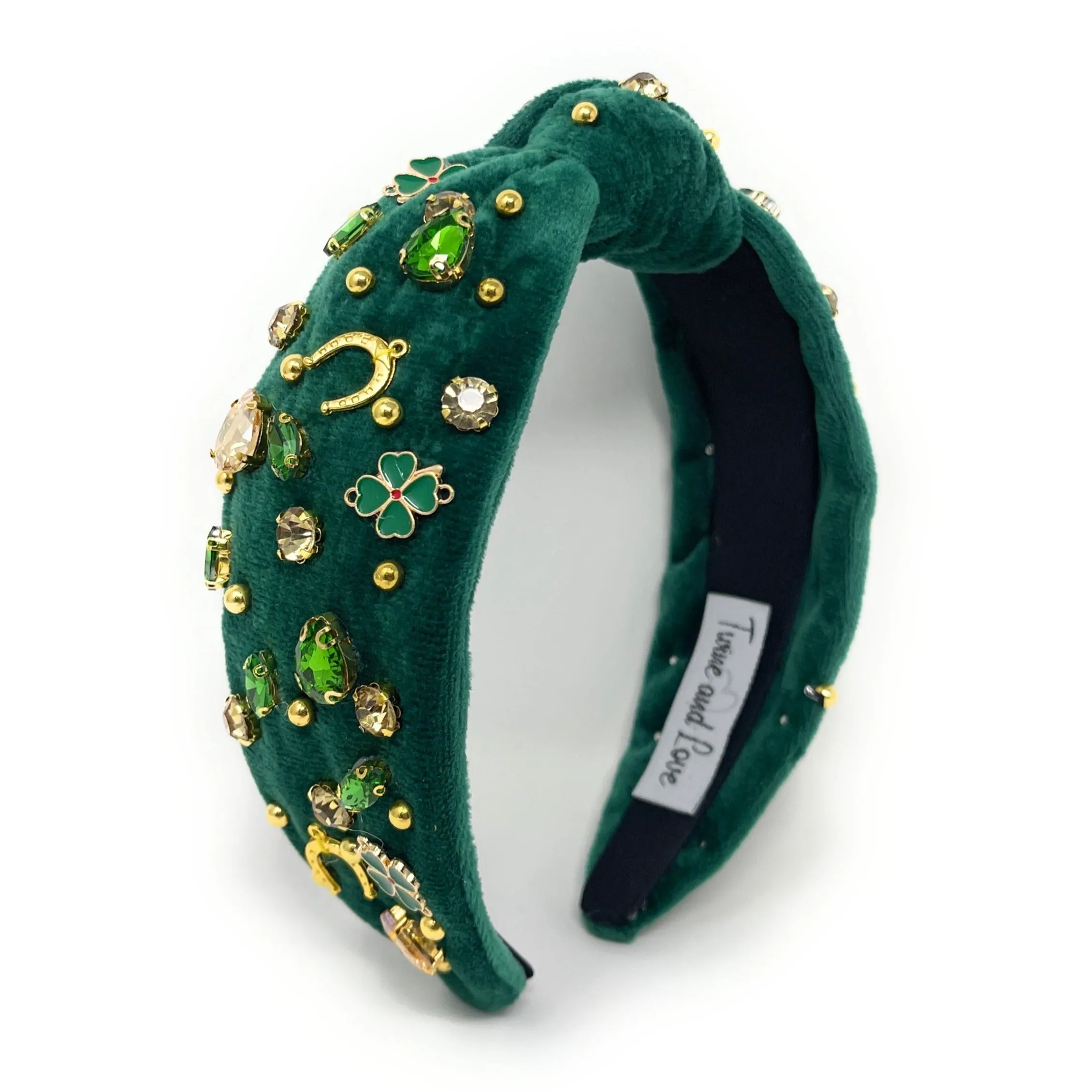 New! St Patrick's Jeweled Knotted Headband