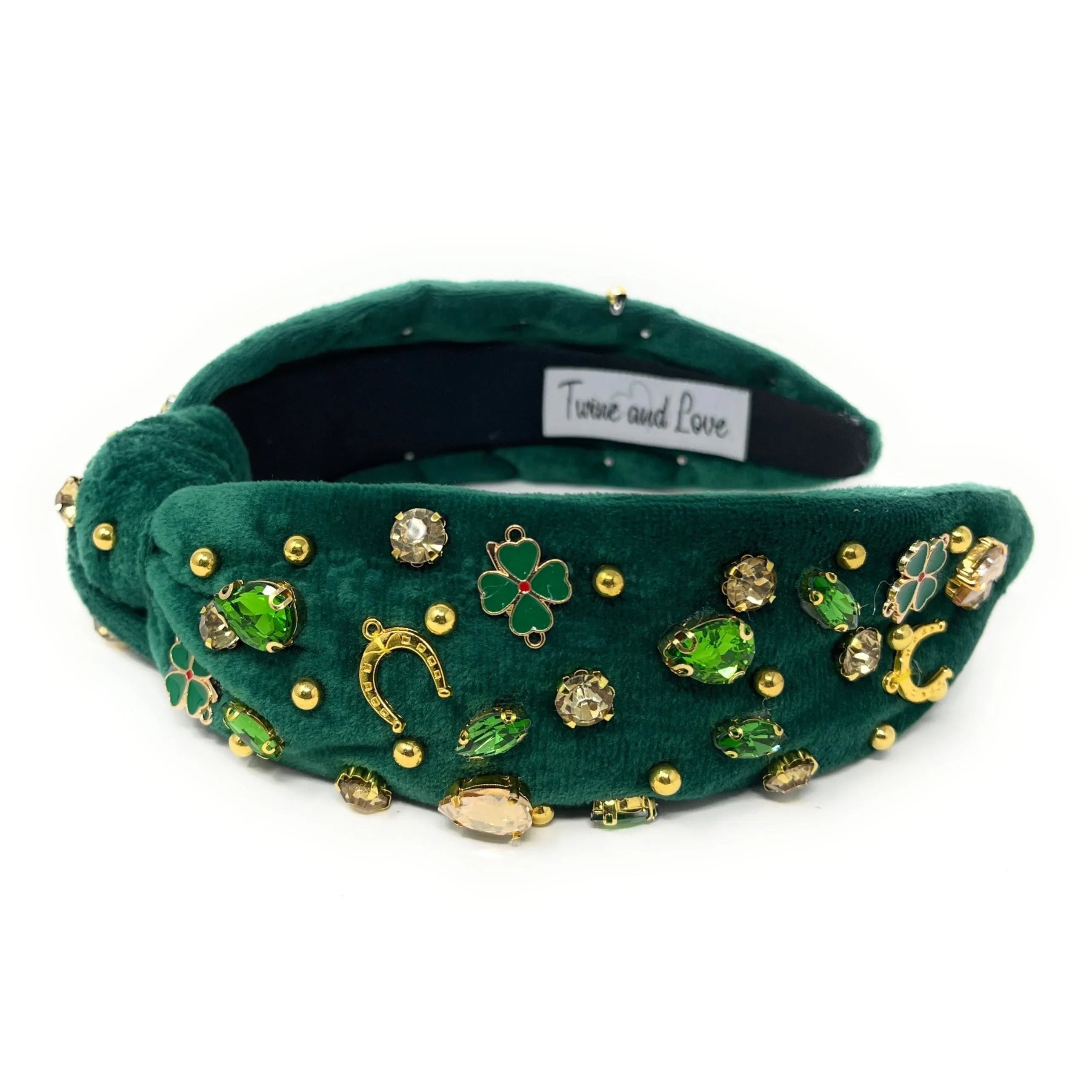 New! St Patrick's Jeweled Knotted Headband