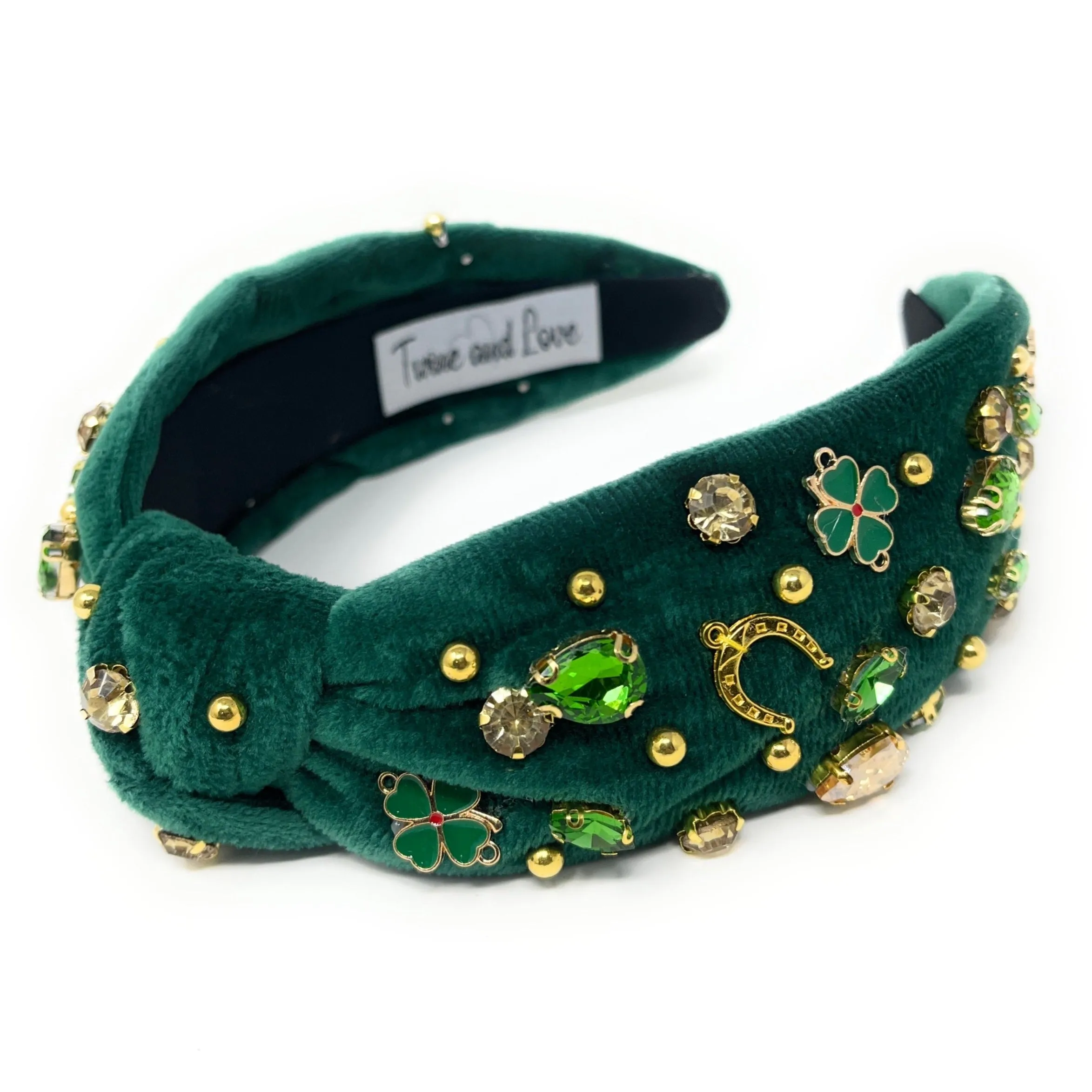 New! St Patrick's Jeweled Knotted Headband