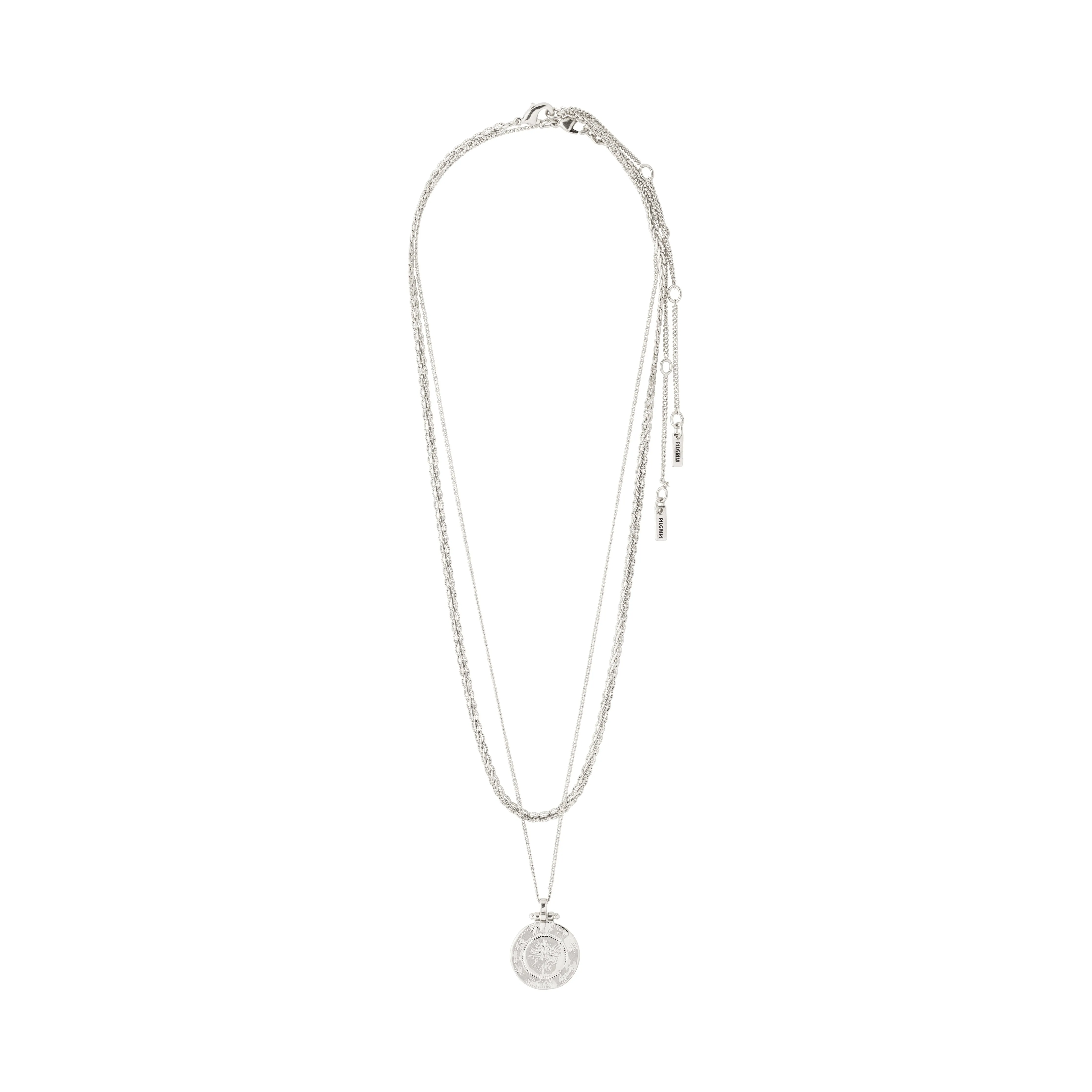 NOMAD 2-in-1 coin necklace silver-plated