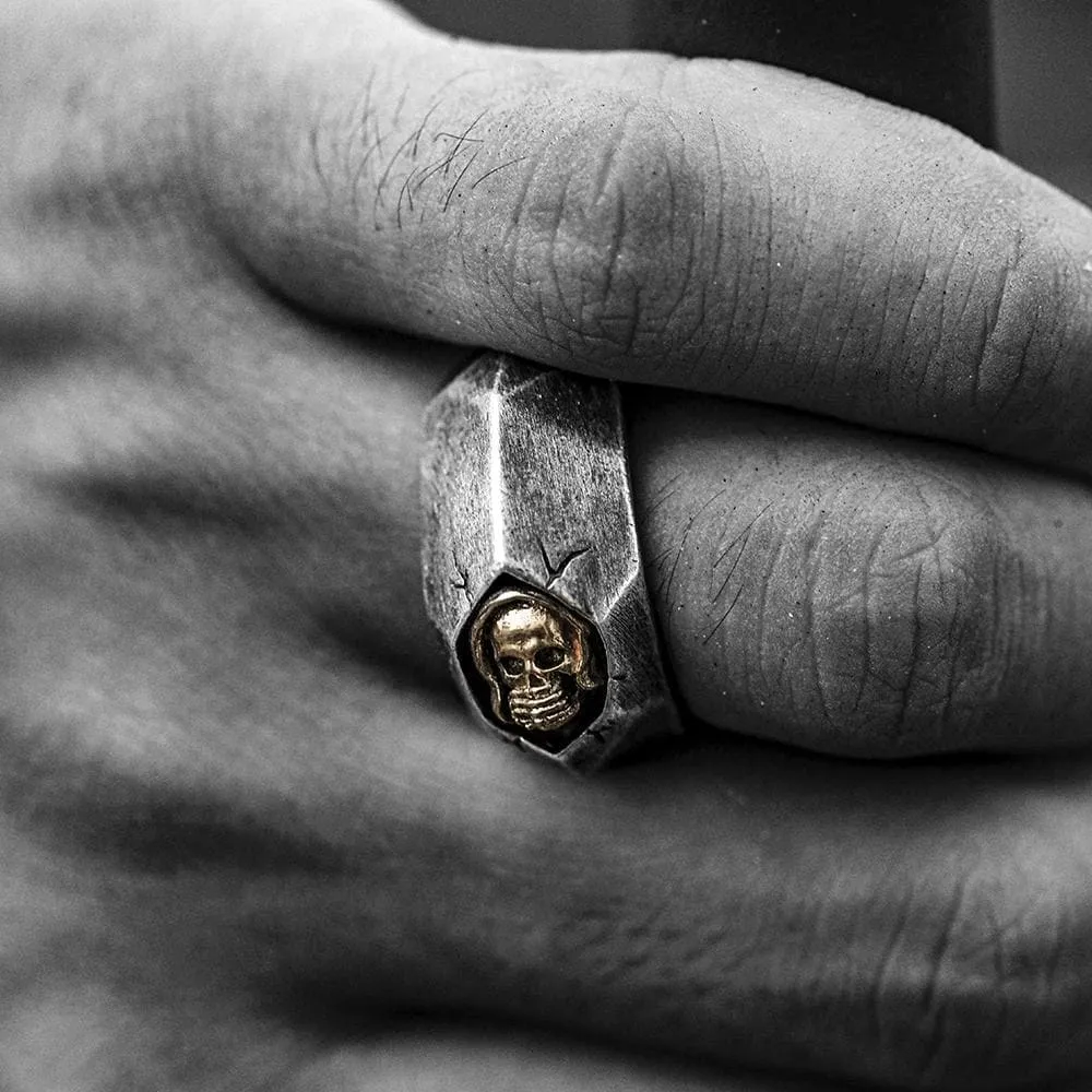 Not To Say Skull Sterling Silver Biker Ring