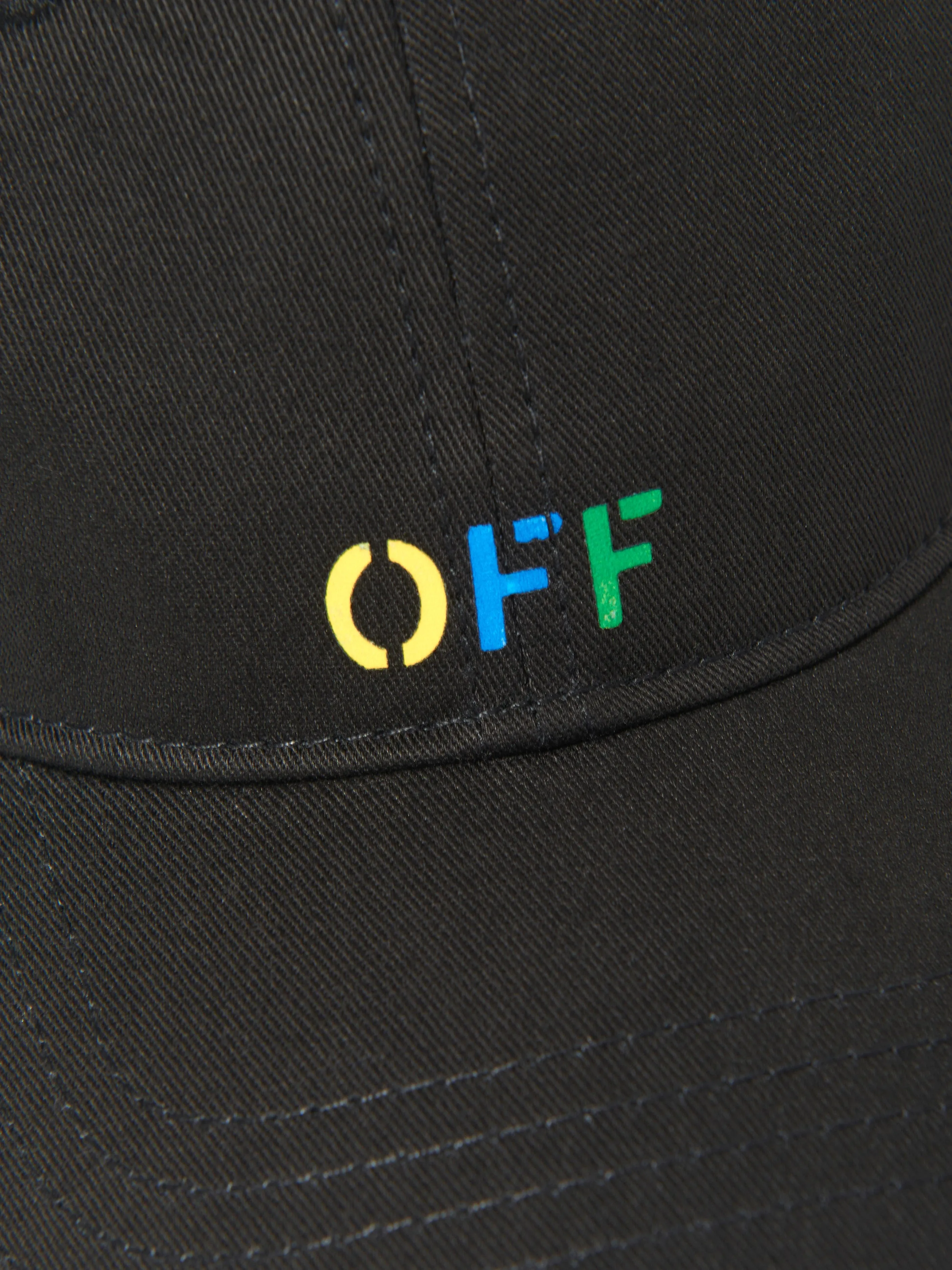 Off-White Kids Rainbow Logo Baseball Cap in Black