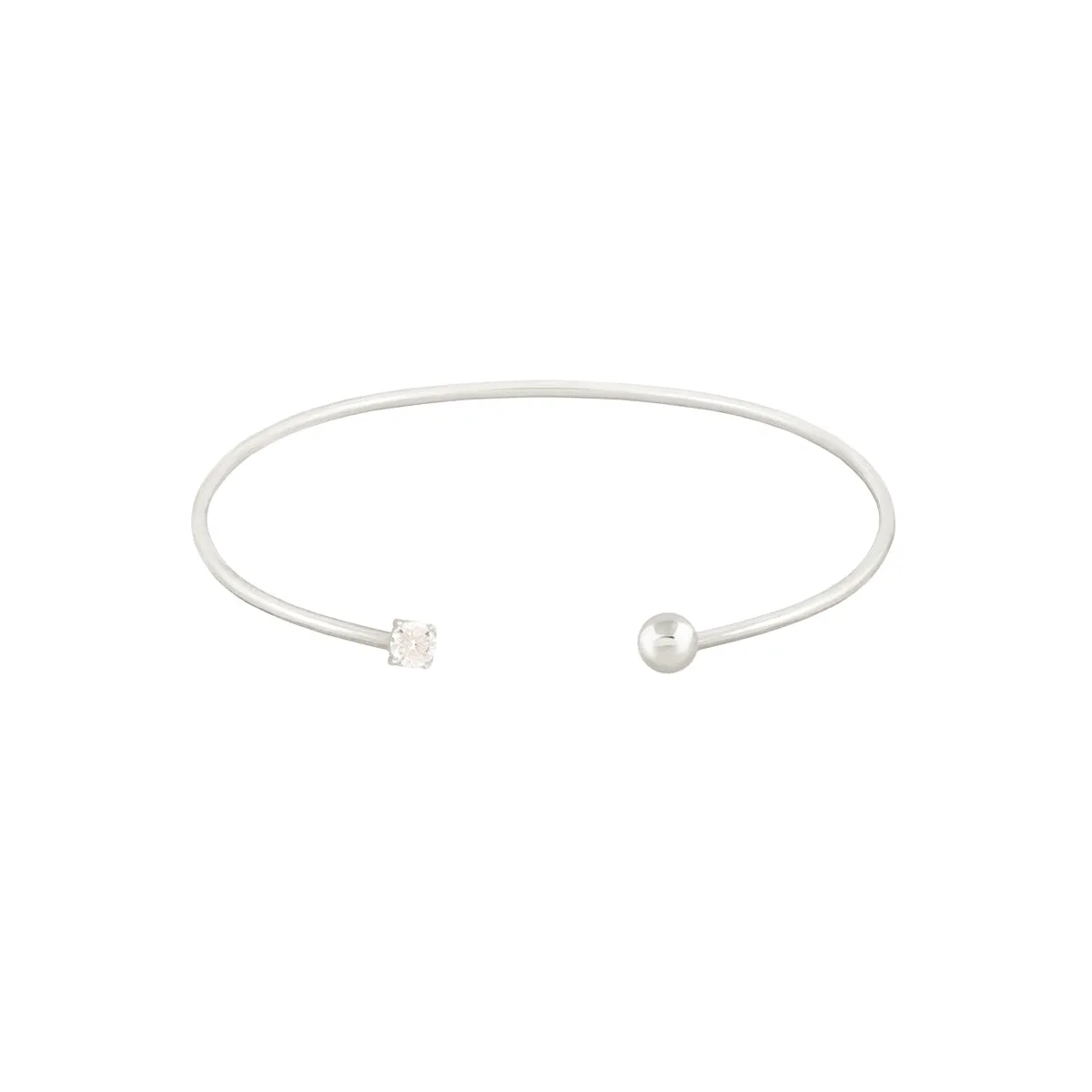 Oval and Diamond Bangle