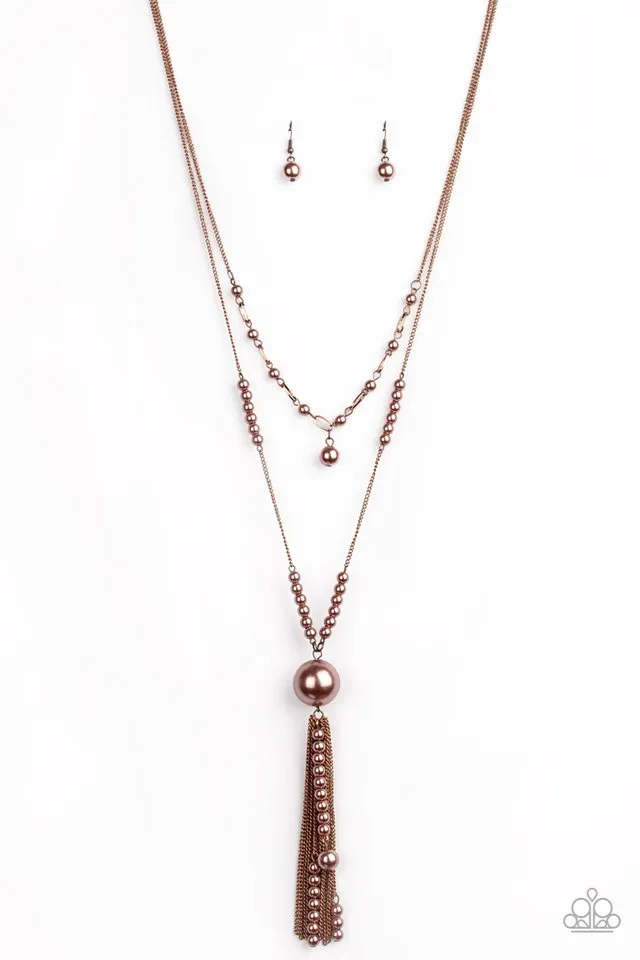 Paparazzi Necklace ~ Abstract Elegance - Copper