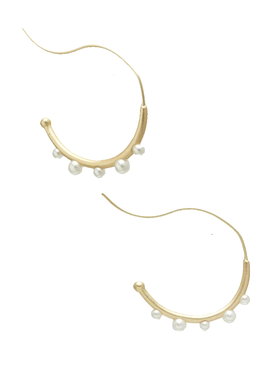 Pearl Hoop Earrings