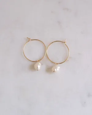 Petite Keshi Classic Hoop Earrings