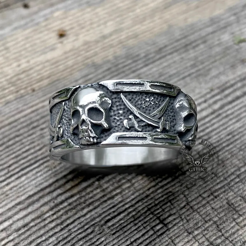 Pirate Sword Stainless Steel Skull Ring