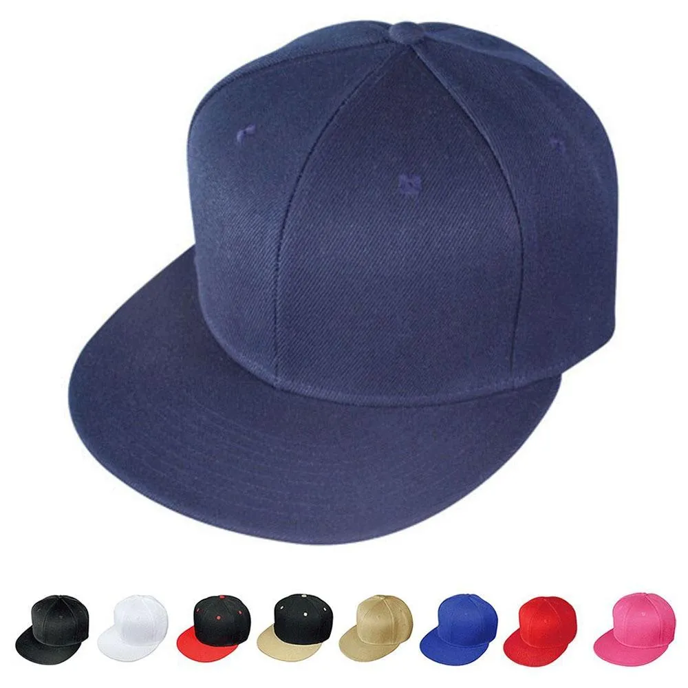 Plain Blank Solid Two Tone Retro Flat Bill Vintage 6 Panel Baseball Hats Caps