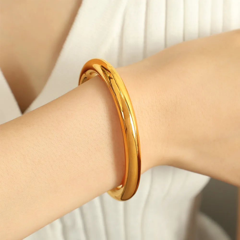 Plain Gold Cuff Bracelet