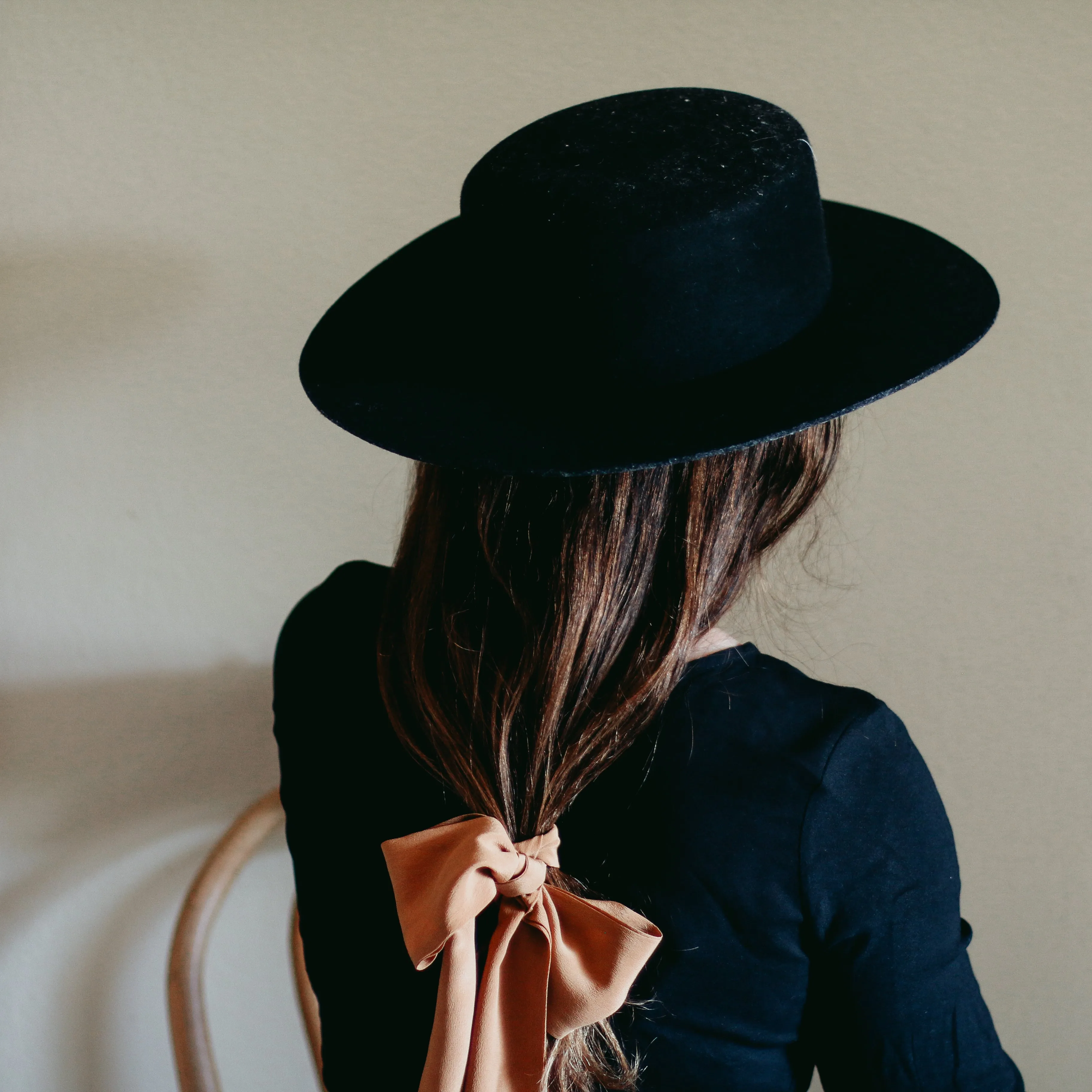 Plant dyed Silk Hair Tie - Bespoke bow