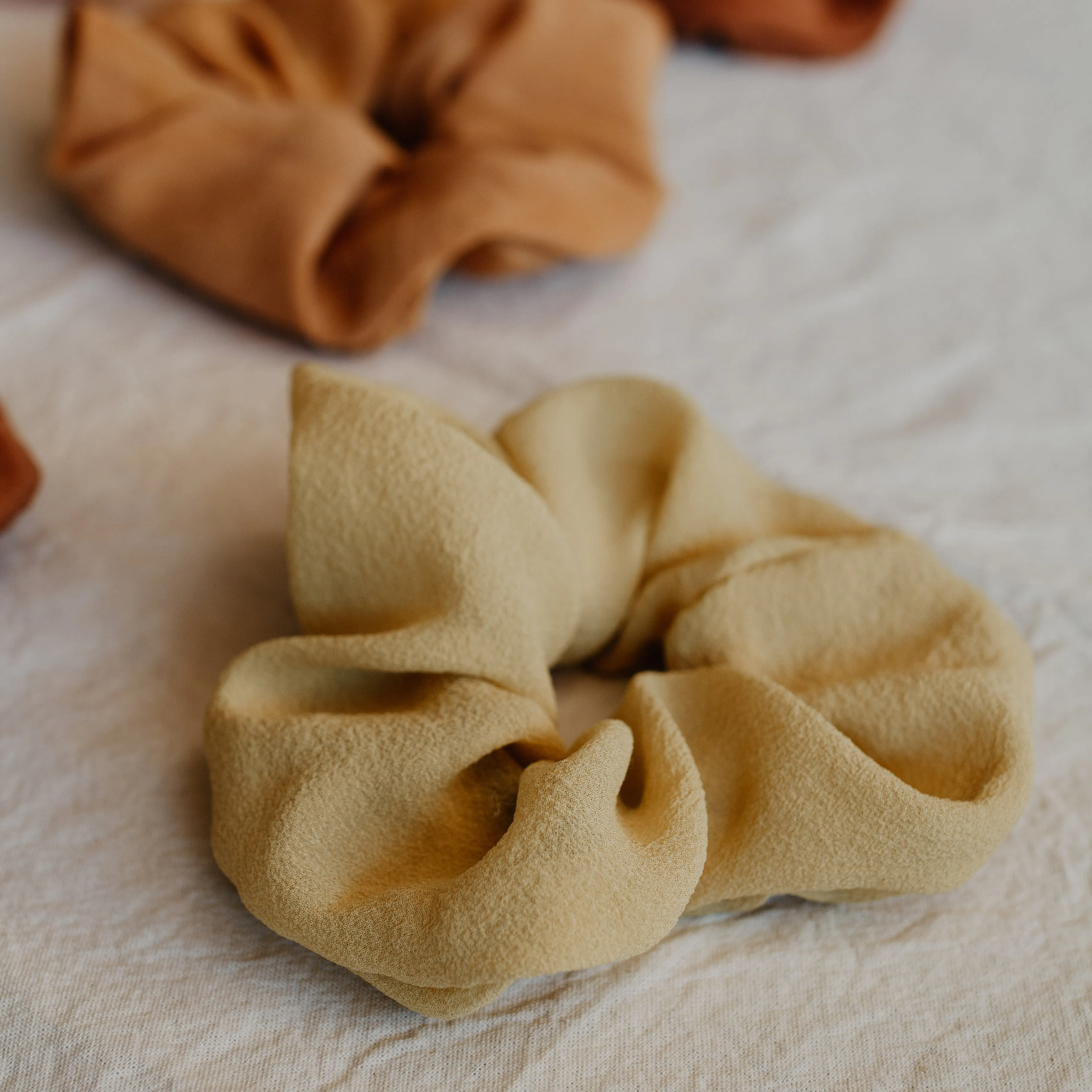 Plant Dyed Silk Scrunchies - Eco friendly gift: plastic free ties