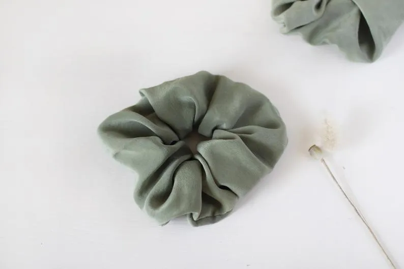 Plant Dyed Silk Scrunchies - Eco friendly gift: plastic free ties