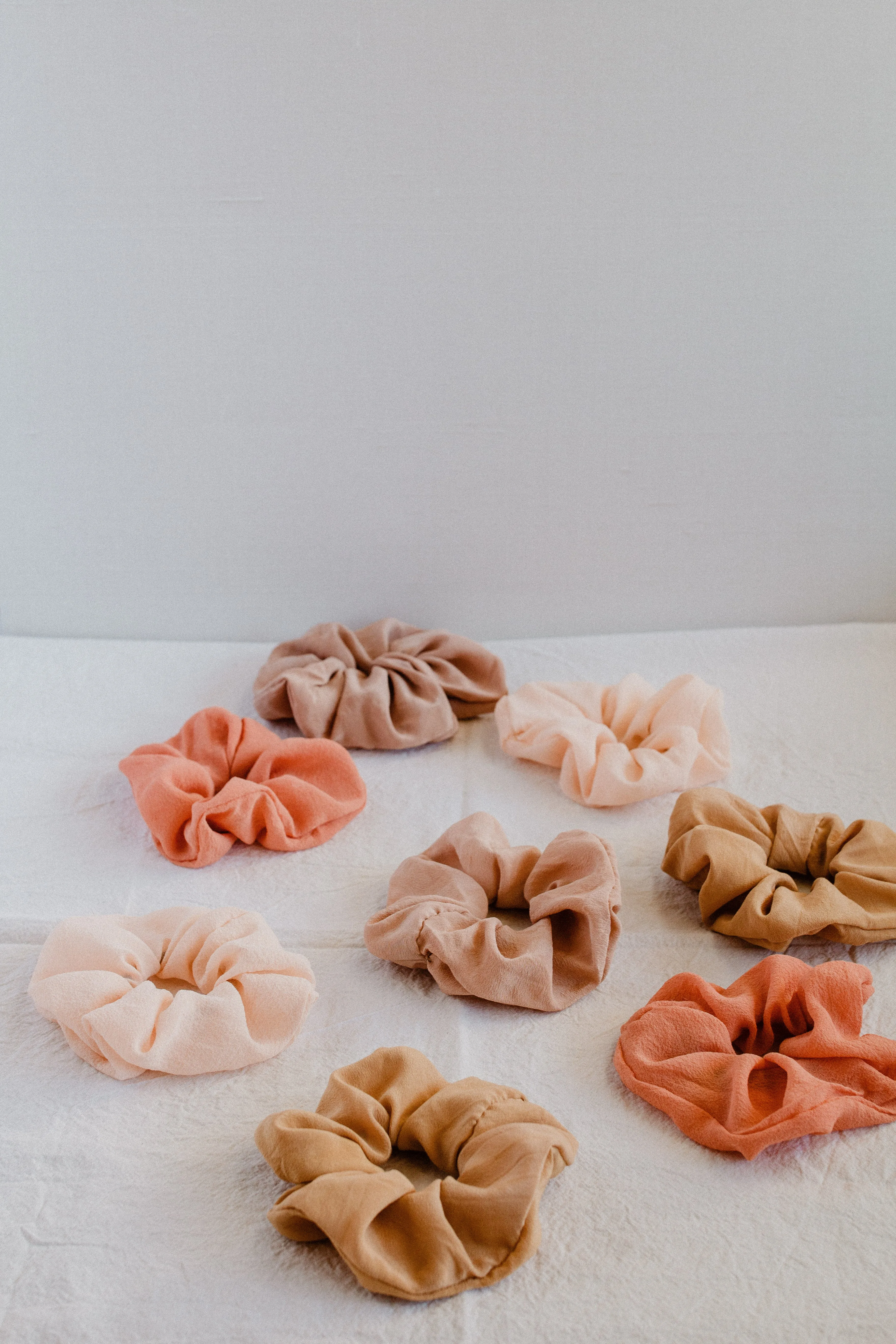 Plant Dyed Silk Scrunchies - Eco friendly gift: plastic free ties