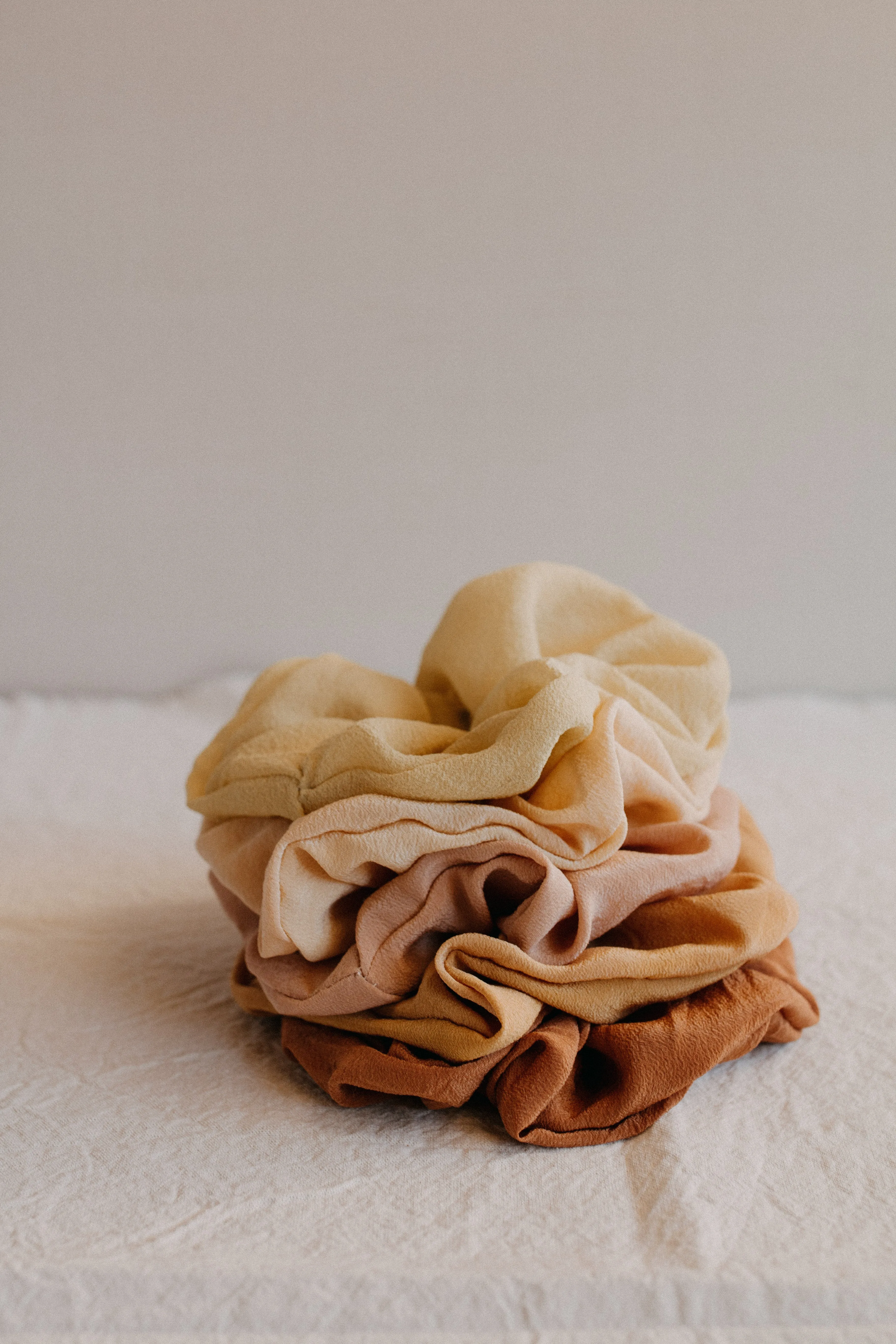 Plant Dyed Silk Scrunchies - Eco friendly gift: plastic free ties