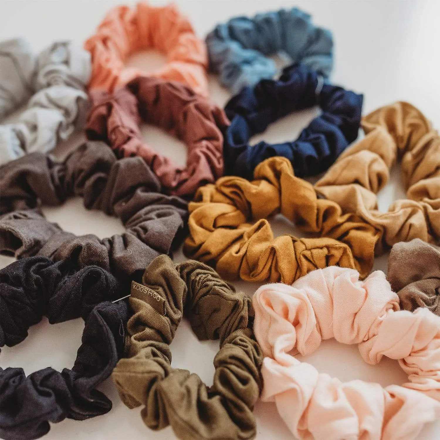 Plastic Free Organic Scrunchies - Zero Waste Scrunchies, 100% Fair Trade, Organic Cotton, 2 Pack