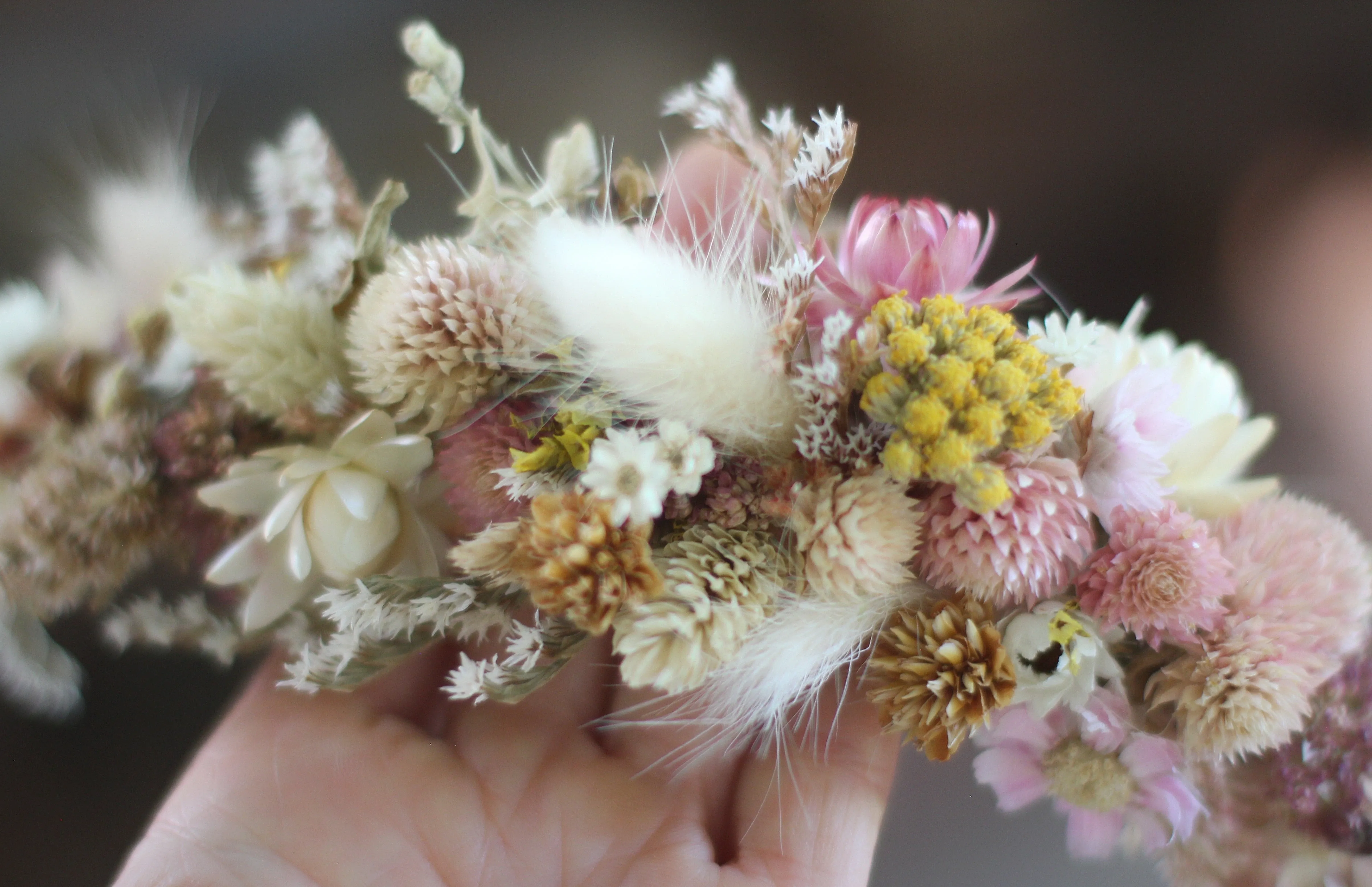 Preorder * Pink Blossom Dried Flowers Wreath