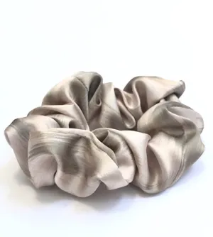 Printed Silk Hair Scrunchie   Nude Kitty