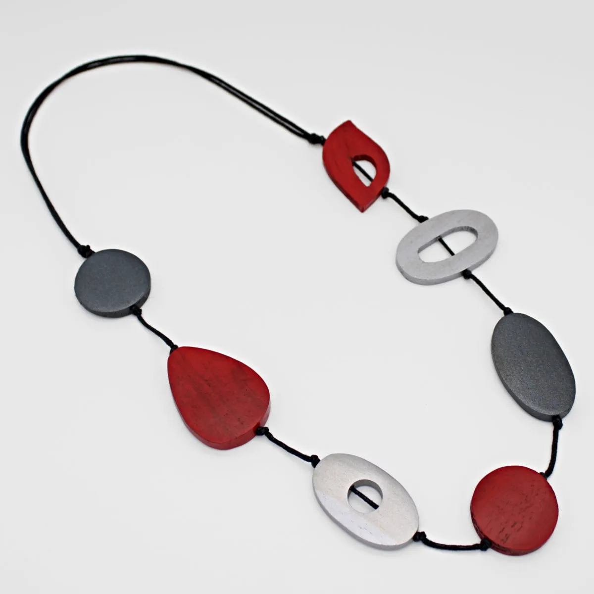 Red Abstract Wrenly Necklace