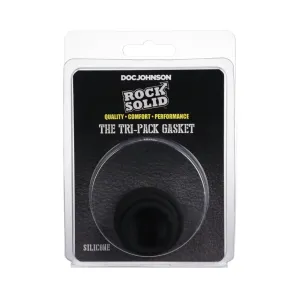 Rock Solid Black Gasket Silicone 3pc Set (.75in,1in,1.25in)