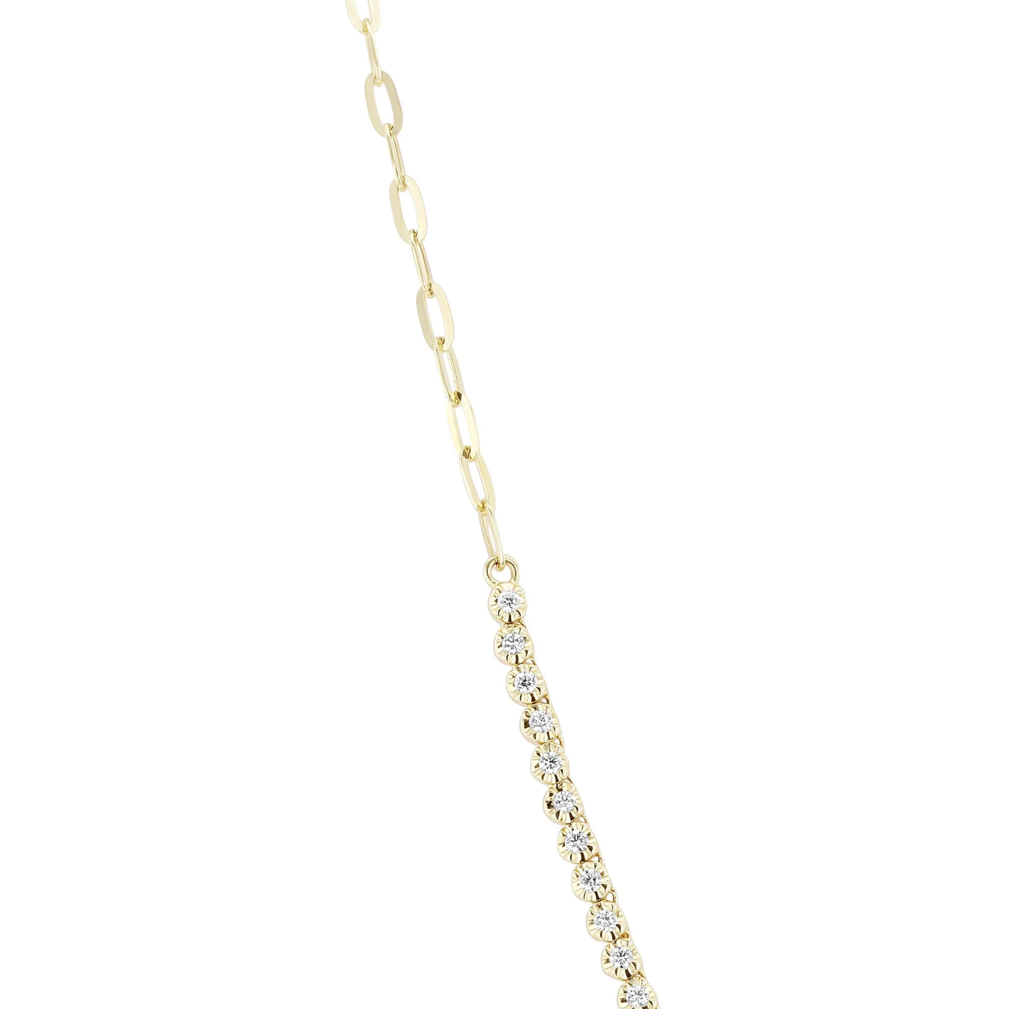 Rory Paper Clip Diamond Necklace