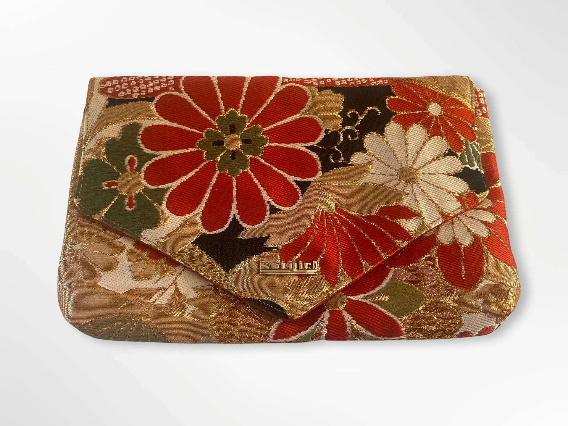 Spice Orange Kiku Clutch