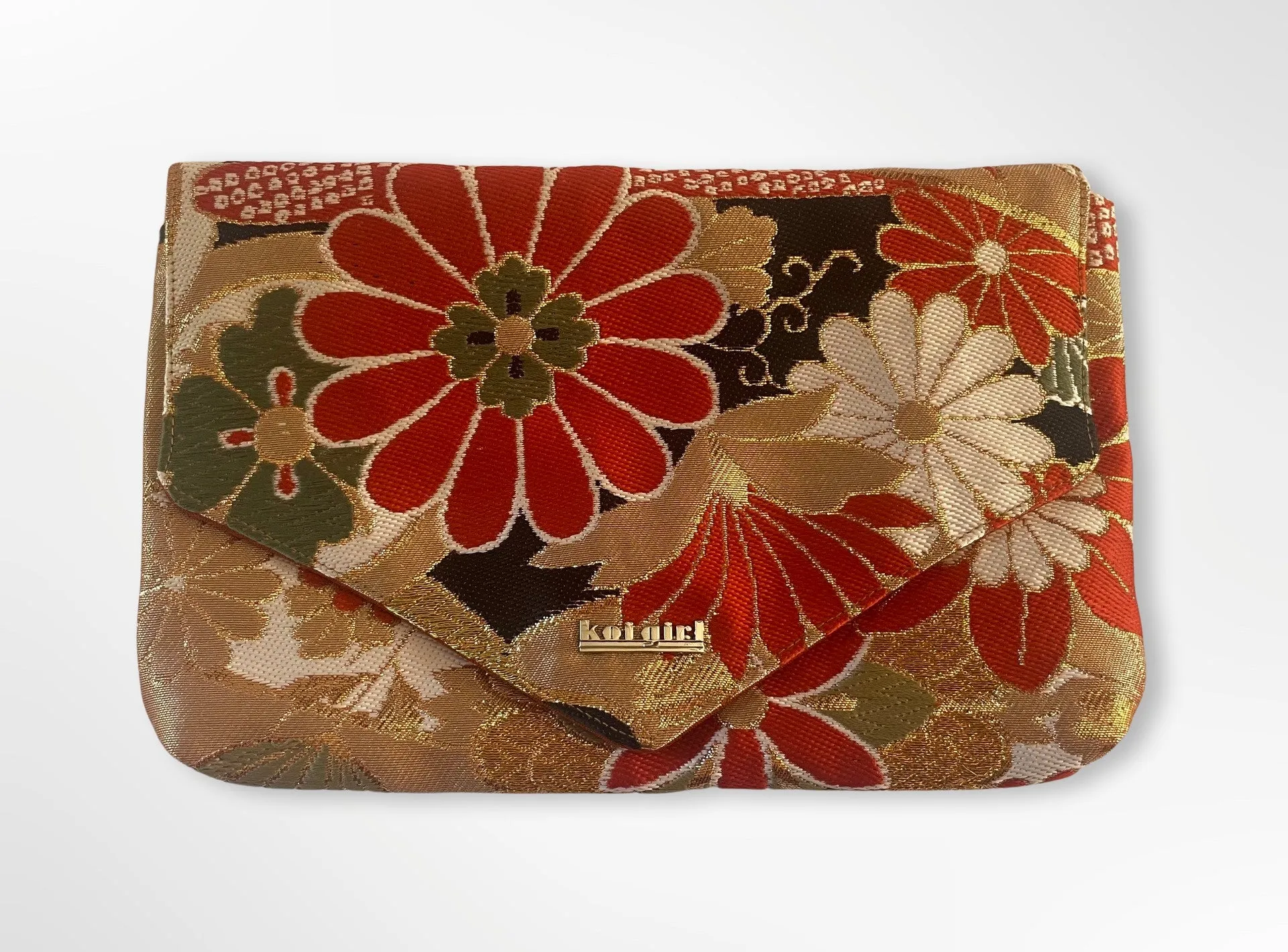 Spice Orange Kiku Clutch