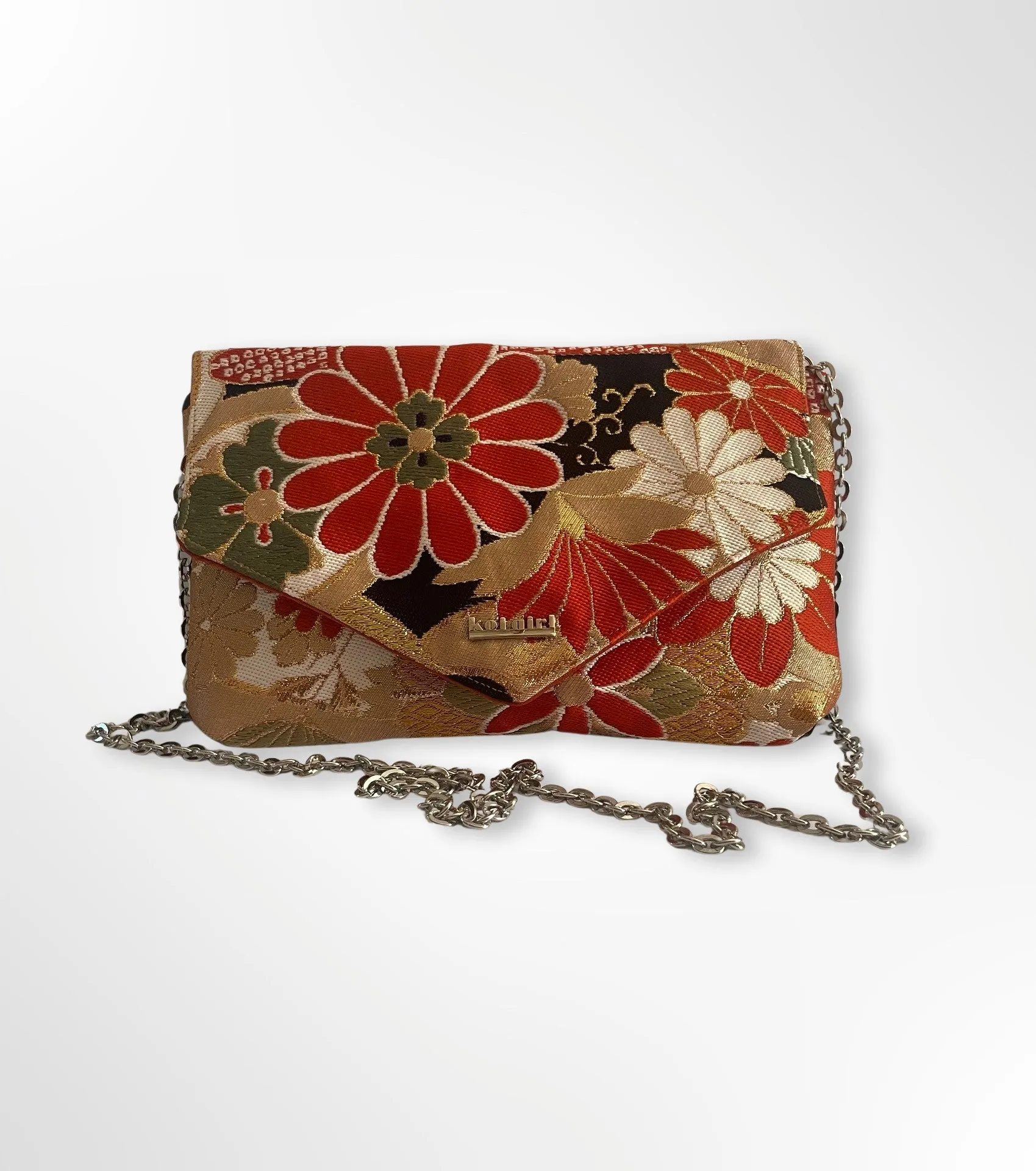 Spice Orange Kiku Clutch