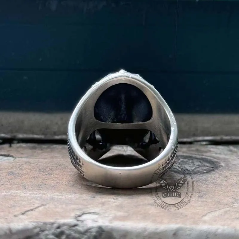 Steampunk Sterling Silver Skull Ring