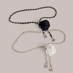 TAILLE Flower Accent Chain Dainty Belt